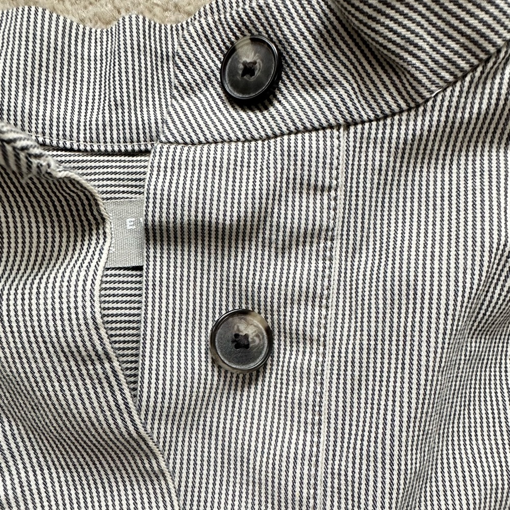 Everlane Easy Workwear Dress - Tan and Navy Stripes - Picture 3 of 9